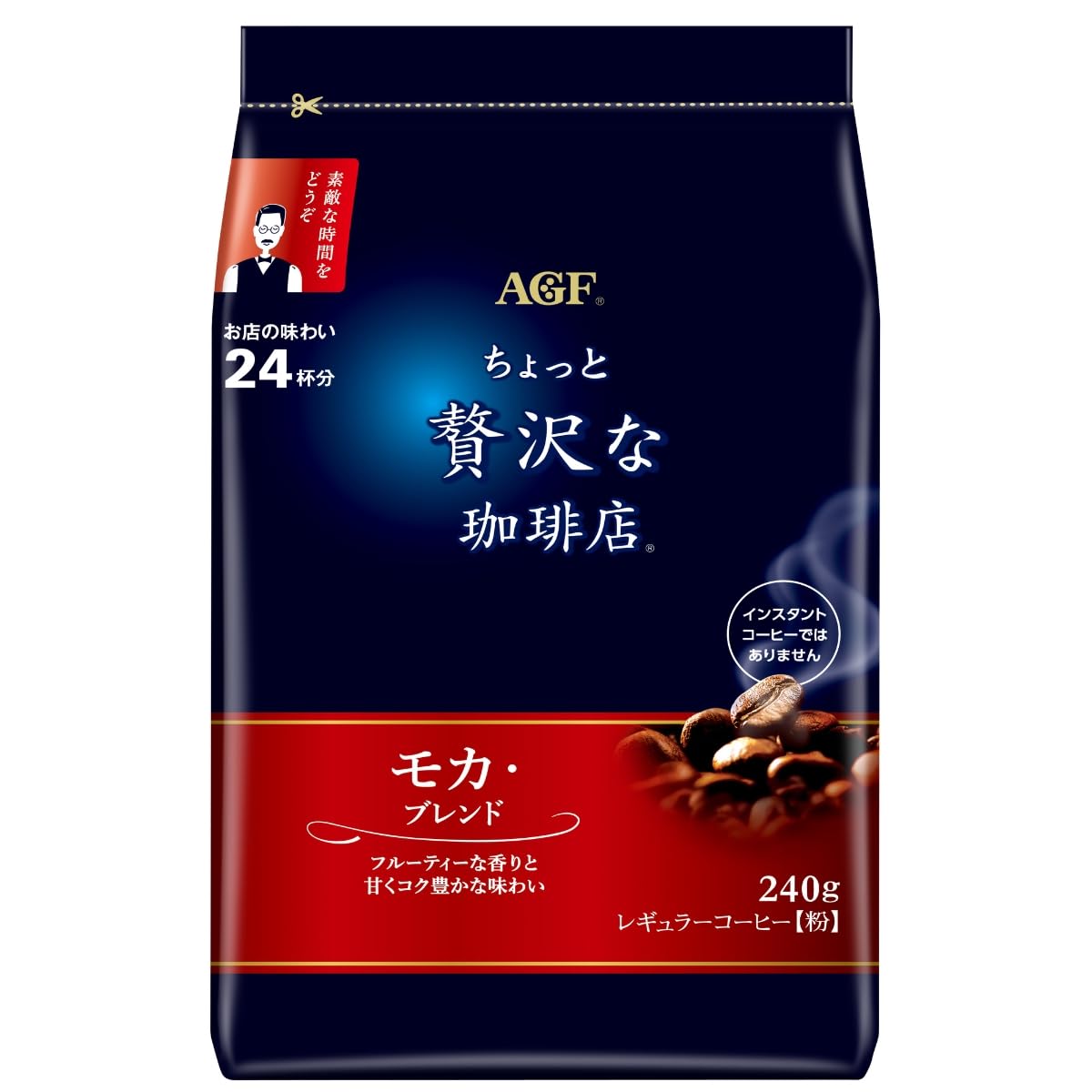 AGF ちょっと贅沢な珈琲店❤️240g 12袋✳️粉⭐️ Amazon | AGF ちょっと贅沢な珈琲店 レギュラーコーヒー モカ