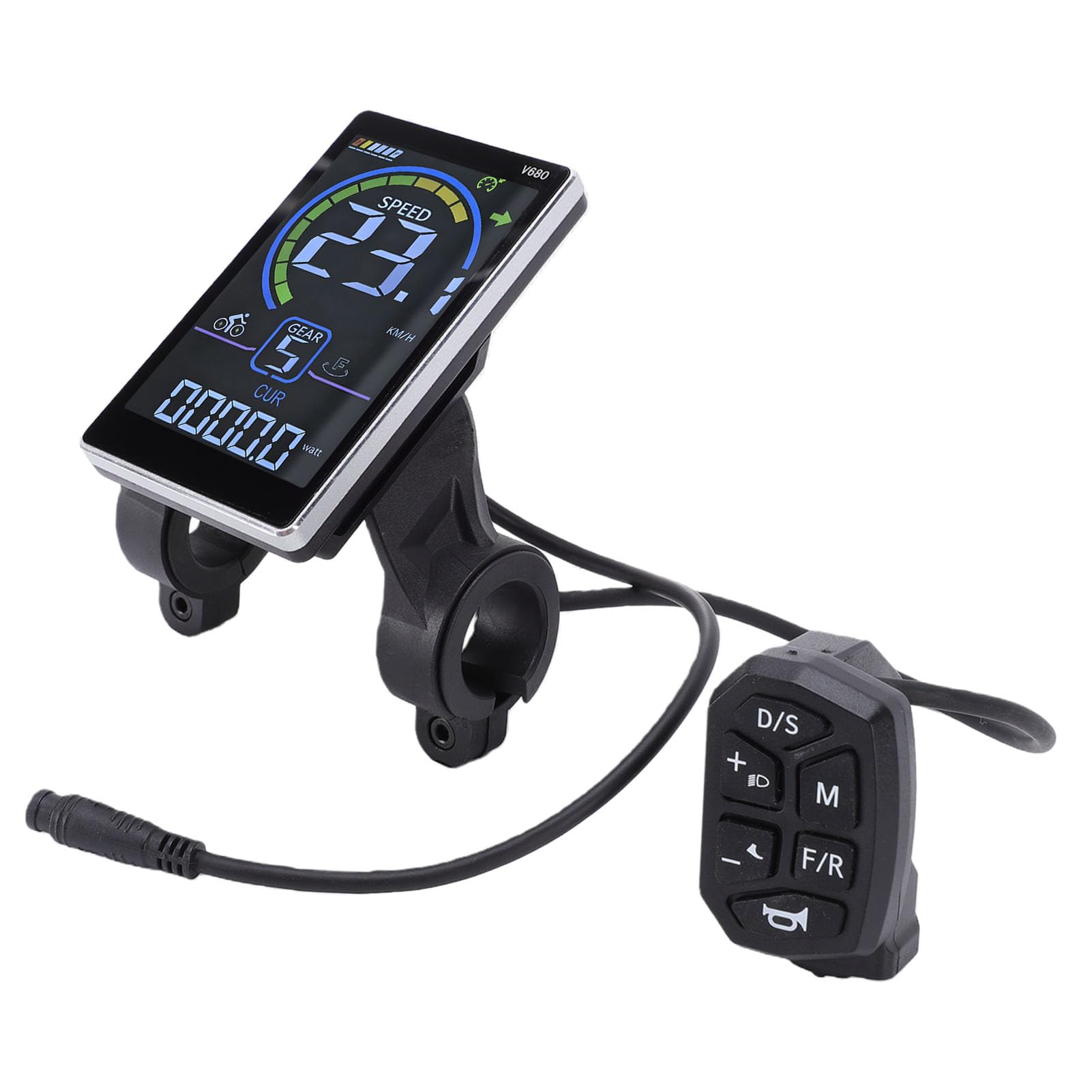 Topiky Display LCD per Bici Elettrica, Pannello Display LCD per Scooter Impermeabile, Connettore a 6 Pin Accessori per la Modifica del Ciclismo per Bicicletta Elettrica per Scooter