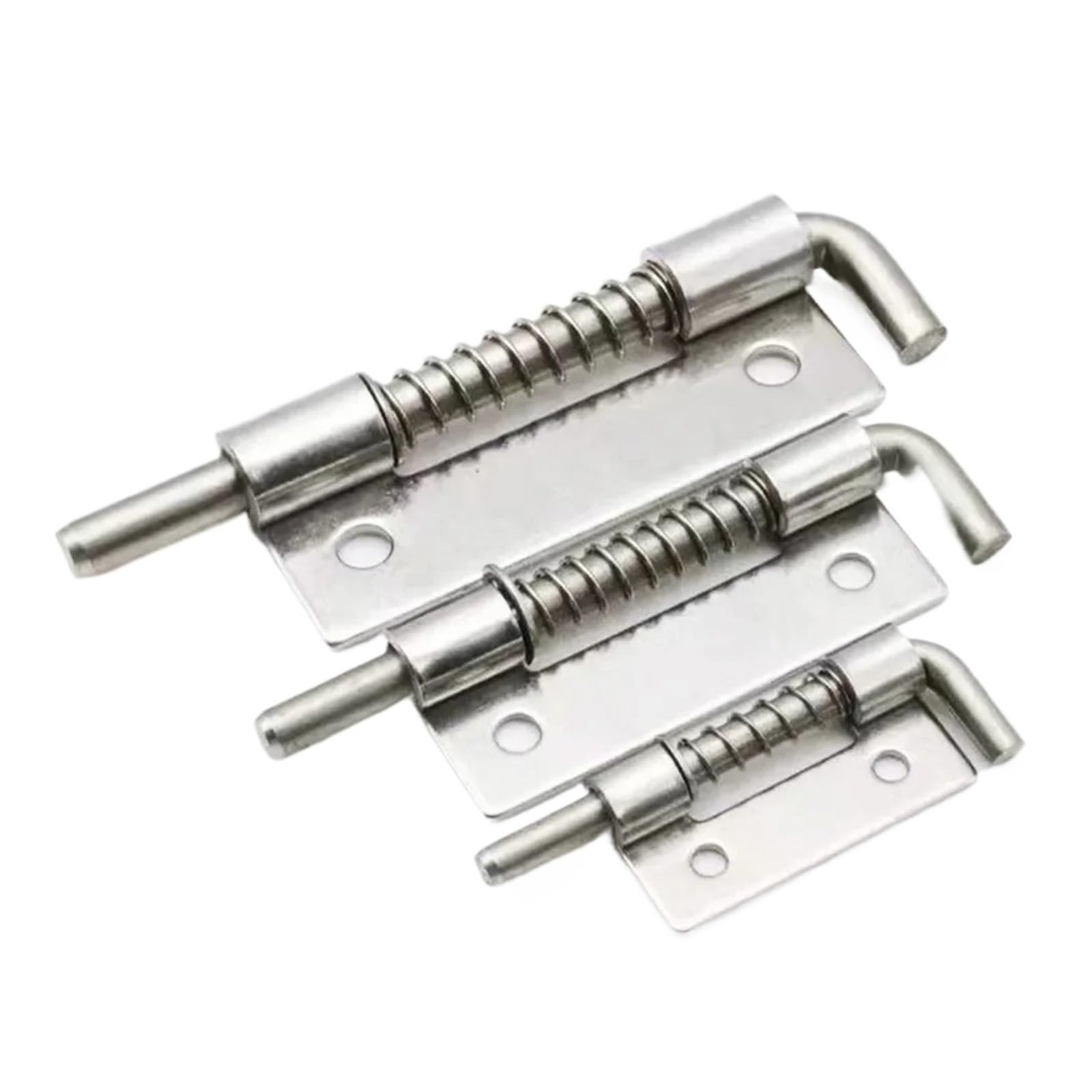 Kuarwdvf One Color Latch Spring Bolt Hinge, 2Pcs Spring Loaded Metal Bolt Latch Tone Latches Door Cabinet Hinges Hardware(M Right)