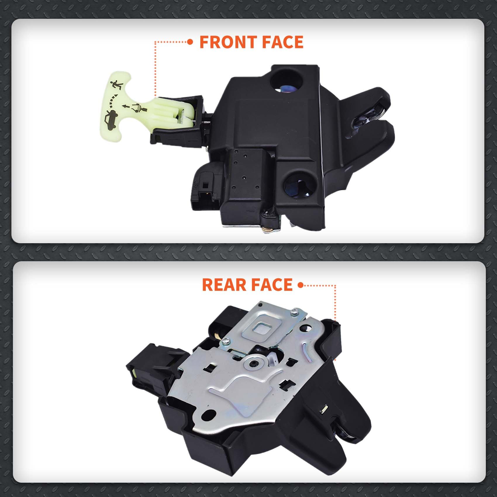 labwork Black Trunk Latch Lock Assembly Replacement for 2012-2017