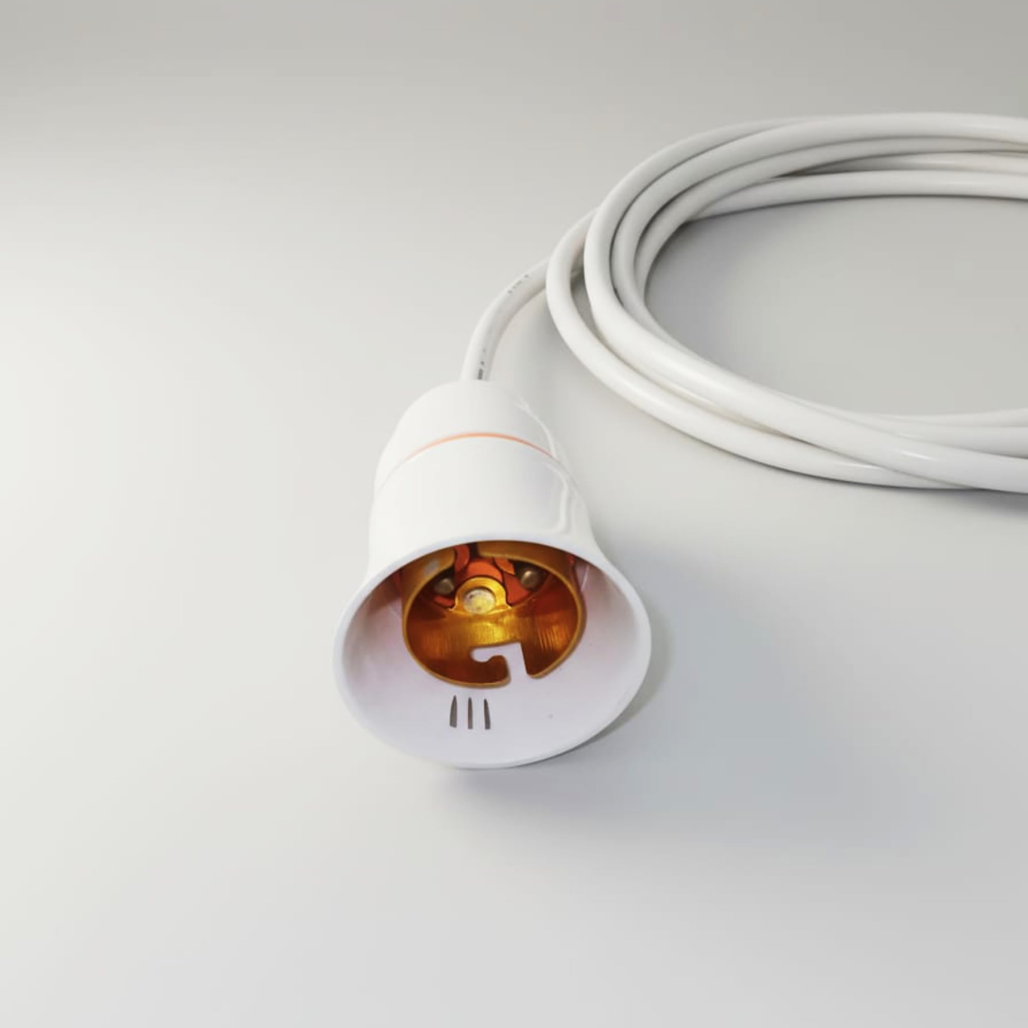 B22 Lamp Holder with 2 Meter Copper Wire, 2 Pin Plug, White, Heat Resistant Body, Compatible with LED, CFL & Incandescent Bulb-image-17
