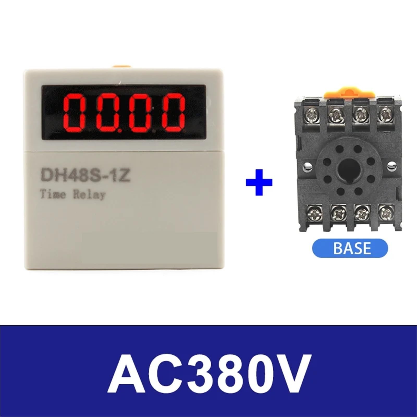 DH48S-1Z Programowalny cyfrowy przełącznik czasowy LED z gniazdem podstawowym 12 V 24 V 220 V 380 V Delay Timer 0,01S-99H99M (DCAC12V)