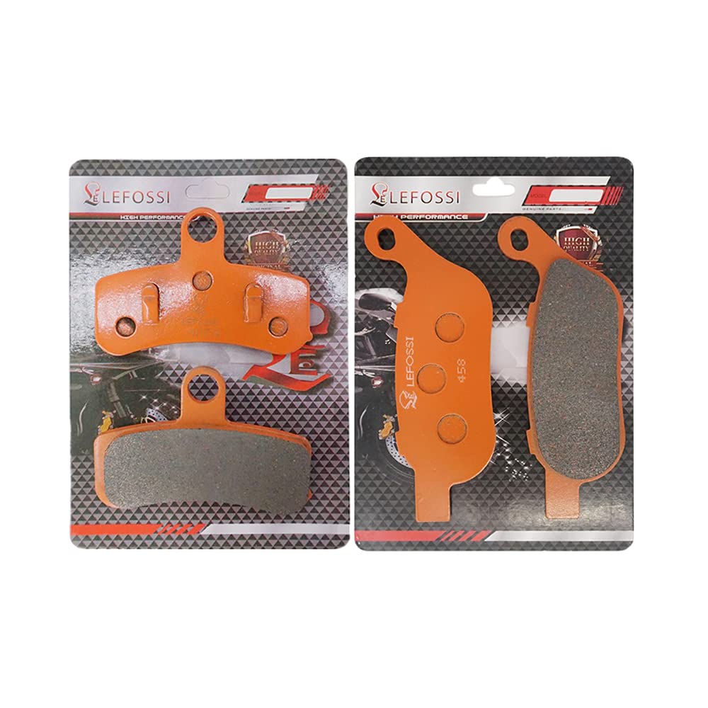 Plaquettes De Frein Avant Et Arrière Cyleto Pour Harley Davidson FXS Blackline 2011-2013 / FXSB Breakout 2013-2015 – Métal Organique Semi-métallique – Dimensions Incluses