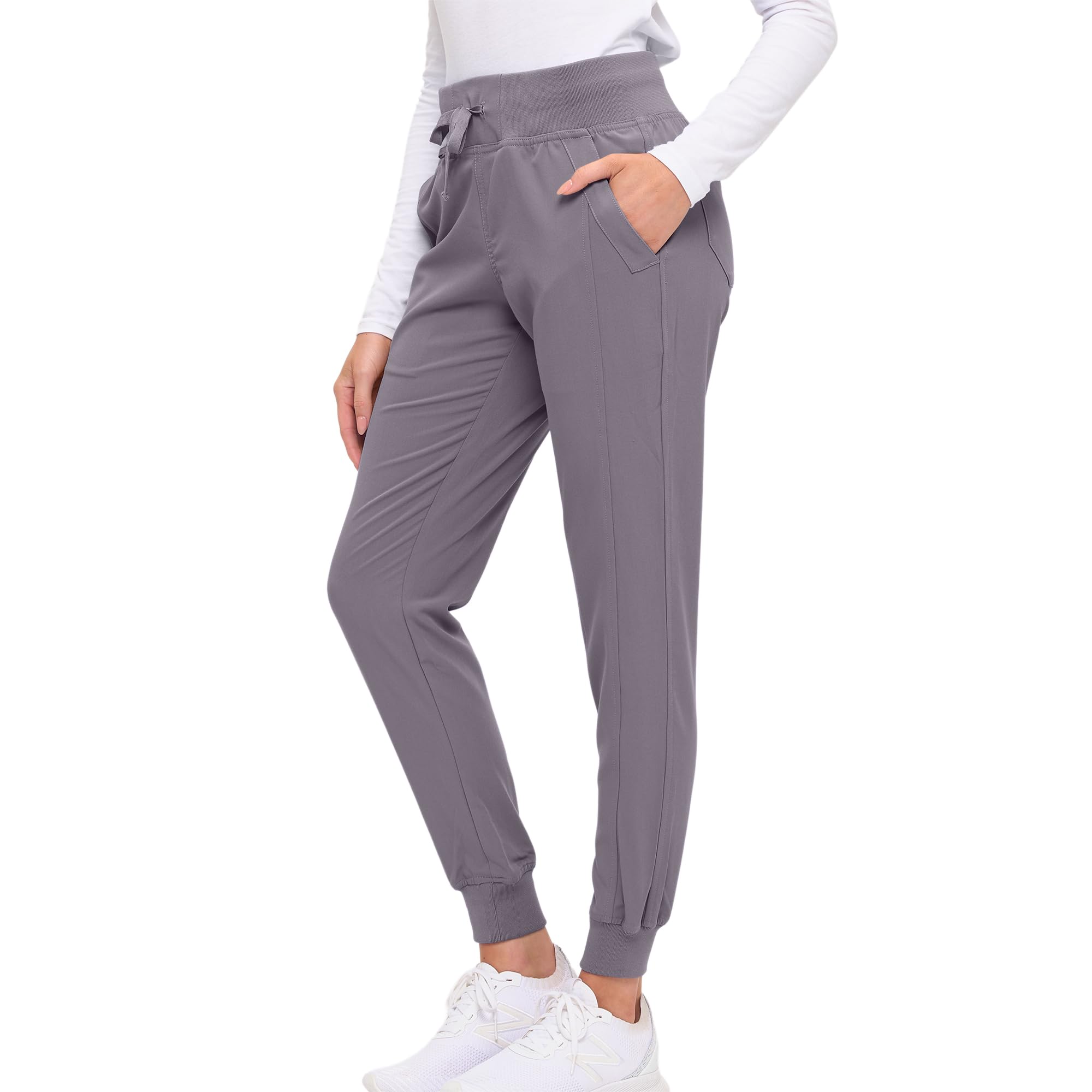 Womens Soft Stretch Jogger Scrub Pants Ultra Comfortable Flexible Medical Uniform Pants