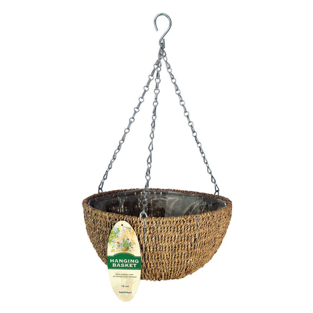 HANGING BASKET BRN 14"D
