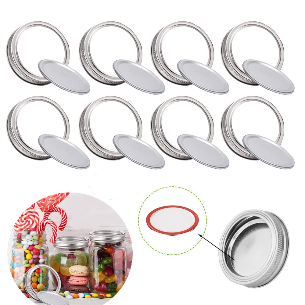 36x Aluminium-Schraubdeckel 51 Mm Innendurchmesser – Silber, Luftdicht Für Einmachgläser & Laborgläser