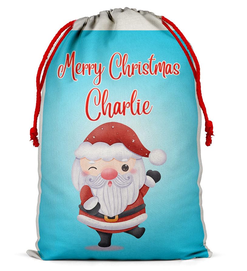 Personalised Christmas Sack Santa Xmas Boy Girl Gift Stocking Present Bag 930 (Large: 50x70cm)