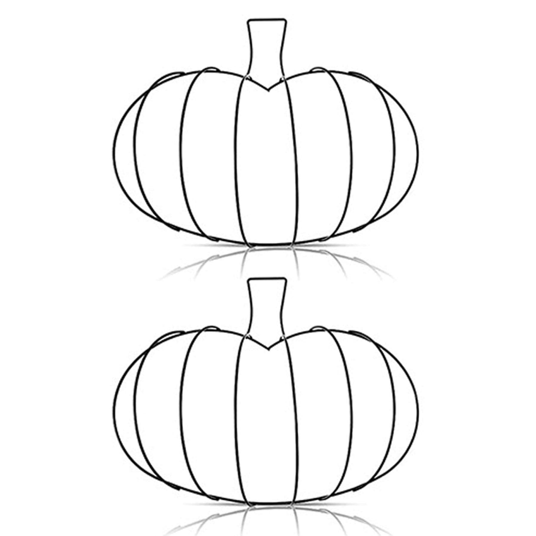 Goutdori 2 Pack Pumpkin Wreath Forms Metal, Wire Frame for Halloween Floral Arrangements DIY Craft Decor