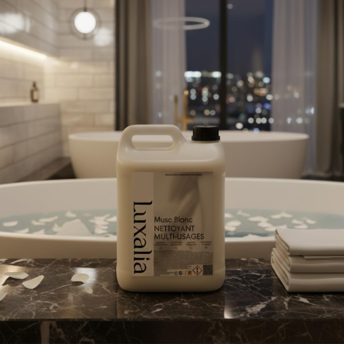 Nettoyant Sol & Multi-Usages Musc Blanc - Sols & Surfaces - Hautement Parfumé & Ultra Efficace - 5 Litres - LUXALIA