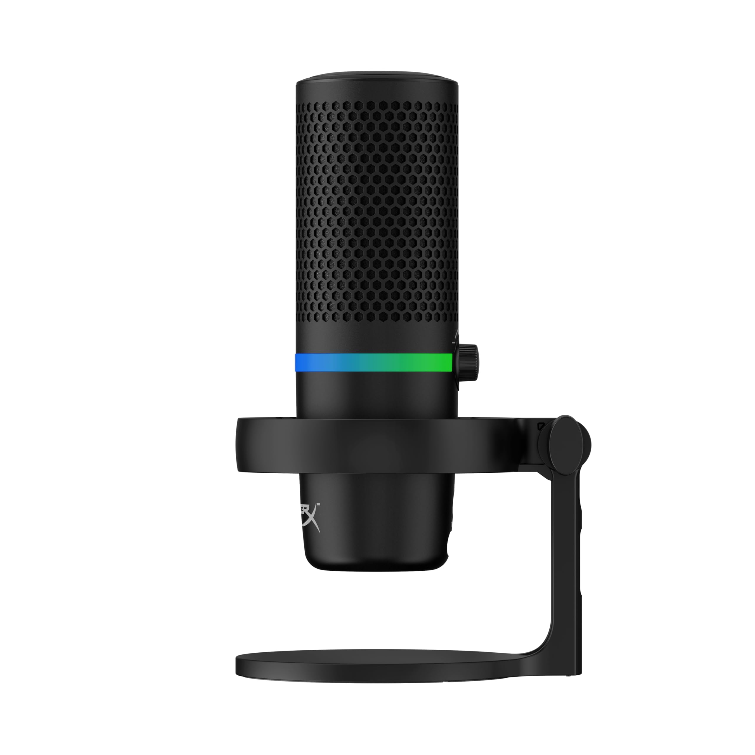 HyperX DuoCast - USB-Kondensatormikrofon - RGB-Beleuchtung, Integrierter Pop-Filter, Flache Mikrofonspinne, Verstärkungssteuerung, PC/PS5/PS4/Mac-kompatibel, Schwarz
