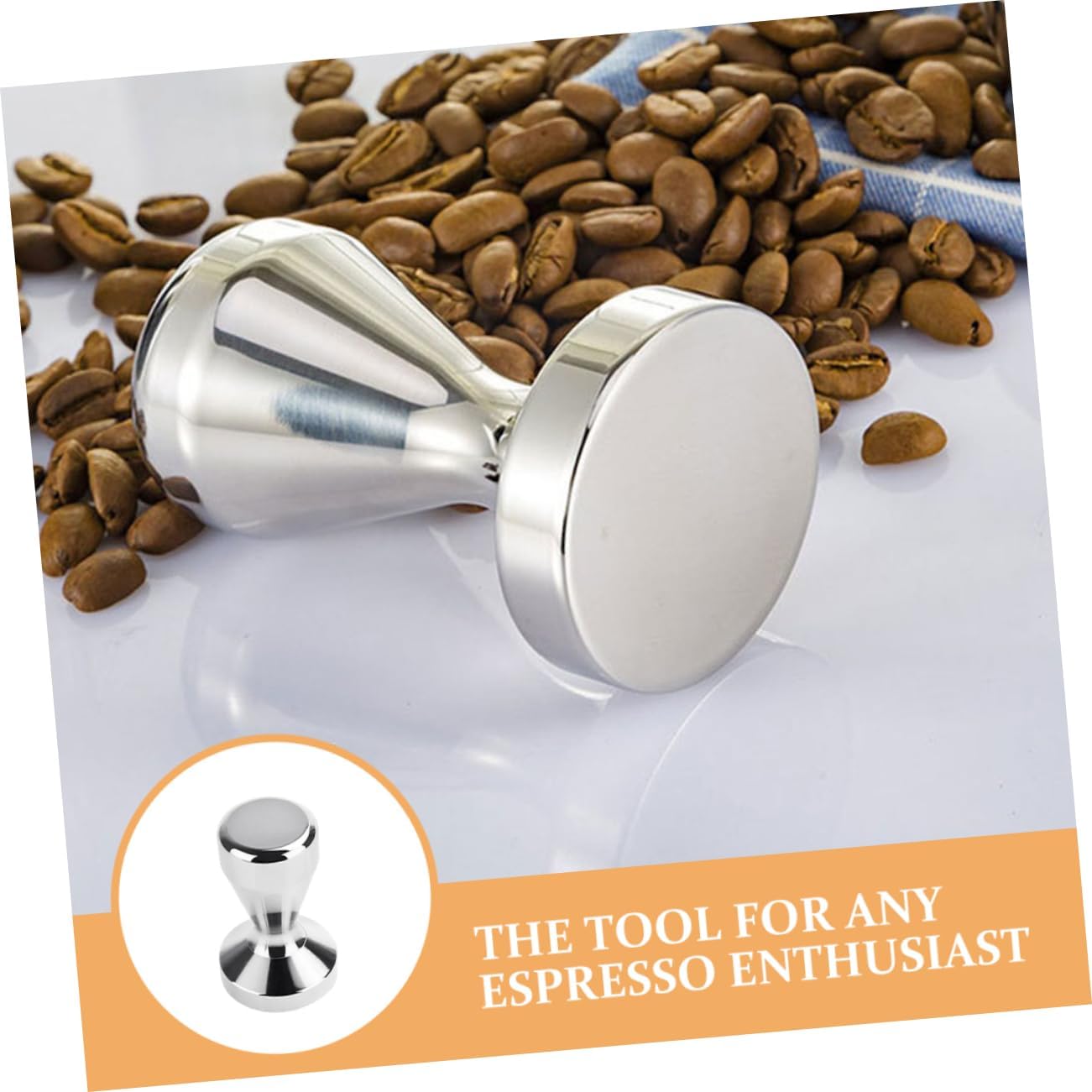 DOITOOL Espresso Maker Accessory Set Pcs Flat Base Hand Tamper Stainless Steel Press for Espresso Enhance Extraction Taste