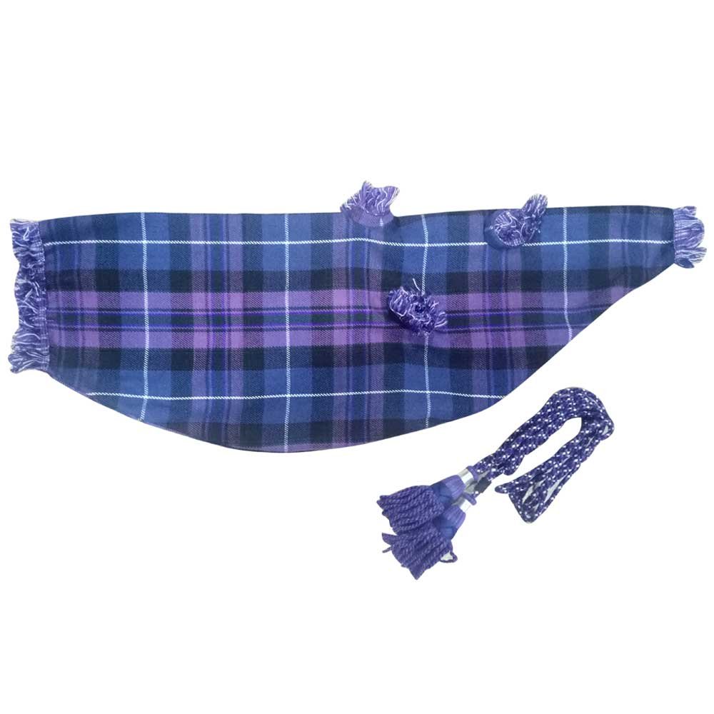 AAR Pride of Scotland Tartan Bagpipe Set Cover & Cord Scottish Highland Bagpipe Set 30" X 12"