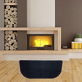 Fireplaces Hearth Rug | Fire Resistant Hearth Rugs for Fireplaces | Half Round Fireplace Hearth Pad | Fireproof Spark Protection Floor Fireplace Hearth Rugs Mat for Home