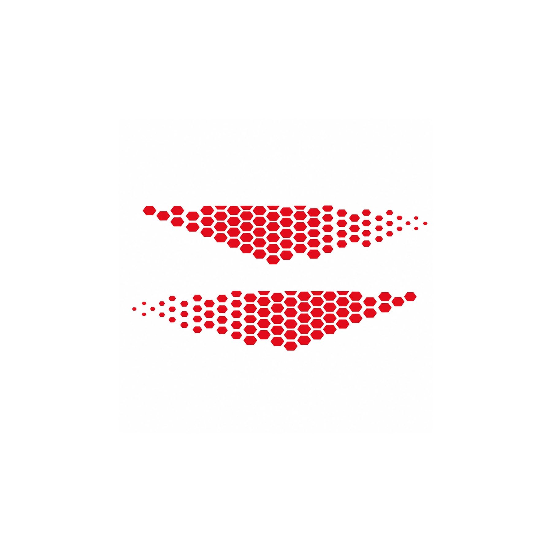 2 Pcs Honeycomb Car Body Side Decals, Waterproof Vinyl Graphics for Auto Exterior, Universal for for Cars, Trucks, and SUVs(A-144 Red)
