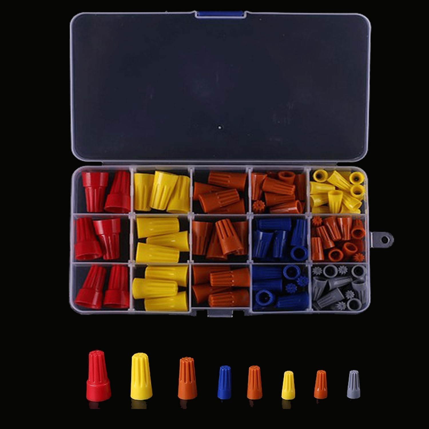 Fbbevwbk Colorful 102Pcs Wire Nuts Twist Connectors | Electrical Cable Quick Connection Screw Terminals Caps
