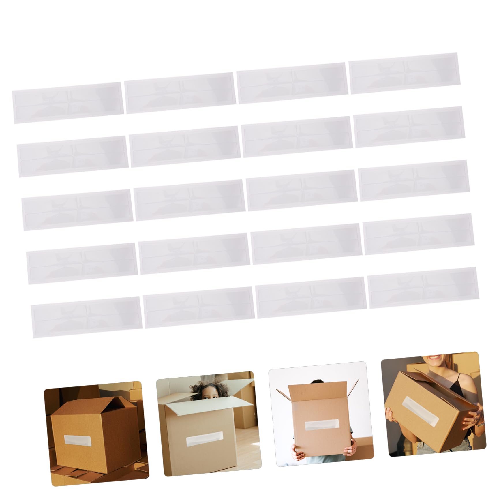 Gadpiparty 4 Set Etichetta Adesiva Sacchi Adesivi Impermeabili Impermeabile Titolare Tasche Trasparenti Sulle Maniche Titolari Tasche Per Etichette Adesive Chiaro Carta Trasparente