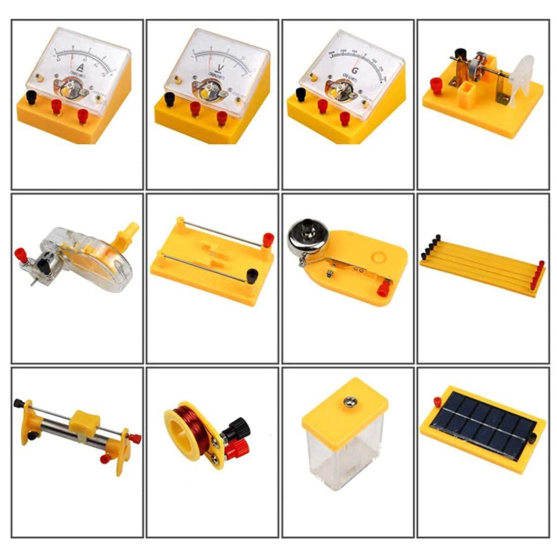 Kit De Experimentos para Principiantes sobre Circuitos De Aprendizaje Básico De Física, Electricidad Y Magnetismo, para Niños De Secundaria Y Estudiantes De Secundaria,