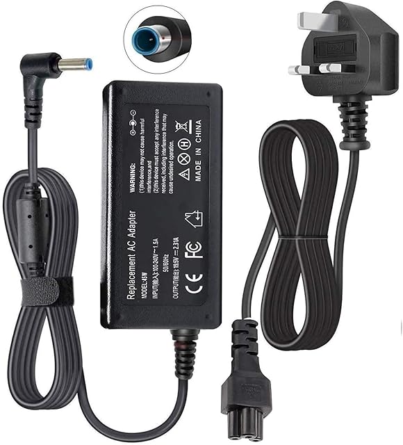 45W Laptop Charger for HP, GwcLy 19.5V 2.31A Power Adapter Compatible with HP Stream 11 13 14 Series, Elitebook Folio, Spectre Ultrabook, Pavilion Touchsmart and More(4.5mm * 3mm)