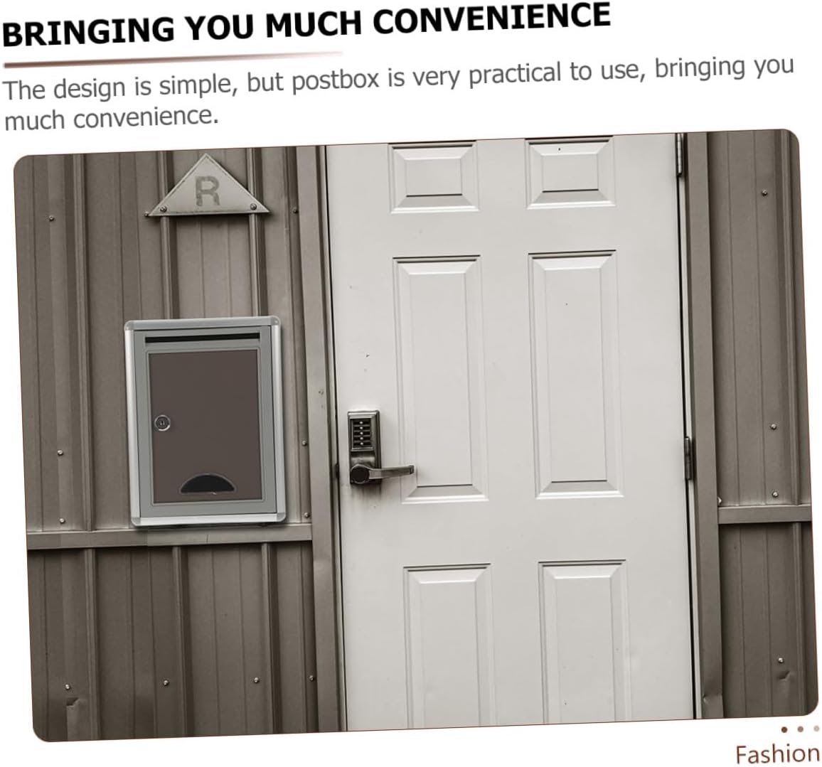 2 pcs Metal Wall Mounted Mail Box with Lock Wall Mount Mailbox for Home and Office Sturdy Suggestion and Mail Collection Box Easy Installation for Secure Letter Collection