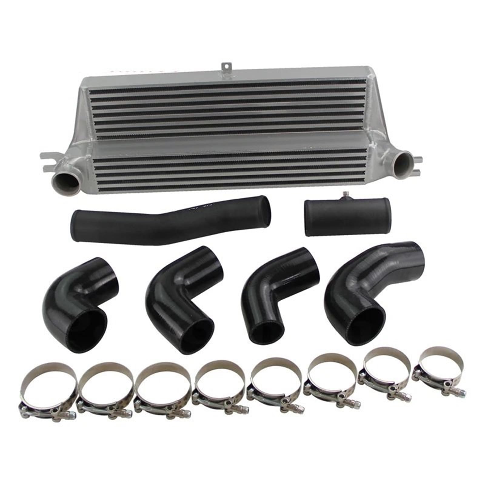 Hgddbae Silver Cooled Intercooler Turbo Intercooler Fit For Cooper S Standard & Jcw R55/56/57/58/59/60/61 1.6L Turbo Intercooler & Charge Pipe Kit(Silver)