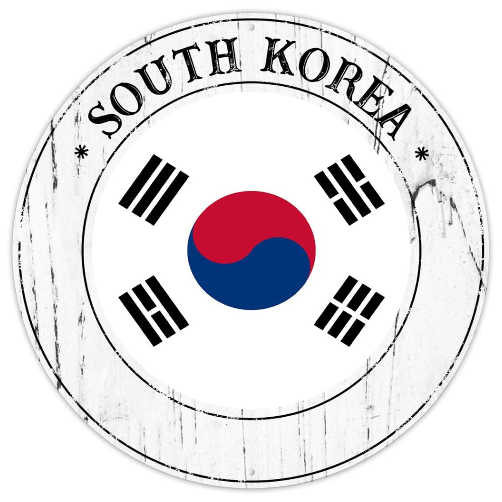 Amazon.com: South Korea Country National Flag Metal Tin Sign South