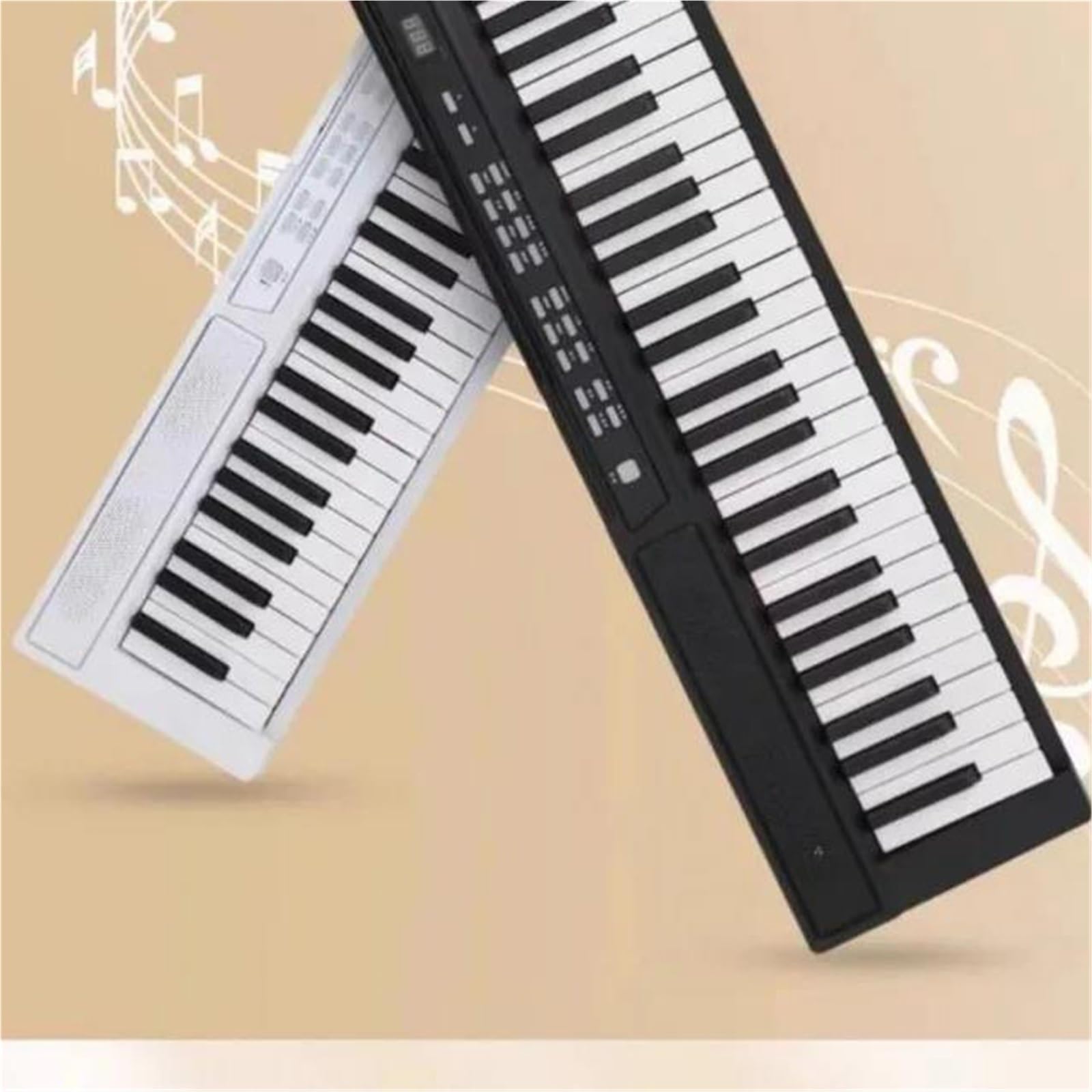 Organo Elettronico Portatile Per Principianti Strumento A Tastiera Da 88 Tasti Per Adulti(Black)