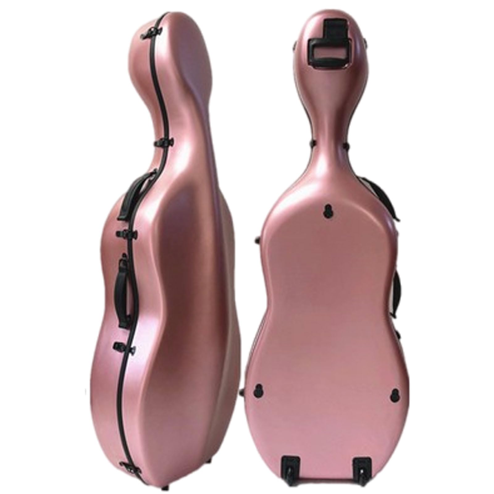 4/4-Cello-Koffer, Verbund-Kohlefaser, Hartschalenkoffer in voller Größe, Hartschale mit Rollen, bequeme Schultergurte