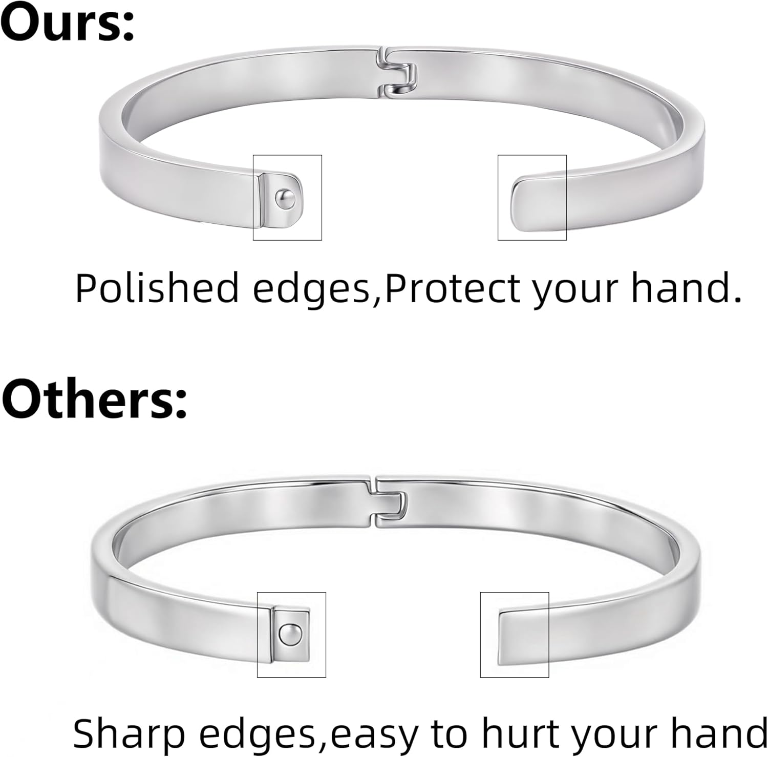 Christian Bible Verse Love Bangle Bracelet for Women, 18K Gold Plated Stainless Steel Oval Cuff, Inspirational Faith Jewelry Gift for Mom Daughter Sister Friend - Image 3