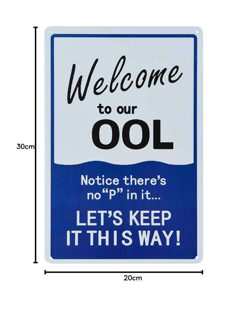 Lot de 2 panneaux de piscine, inscription « Welcome to Our OOL », « Pool Rules »