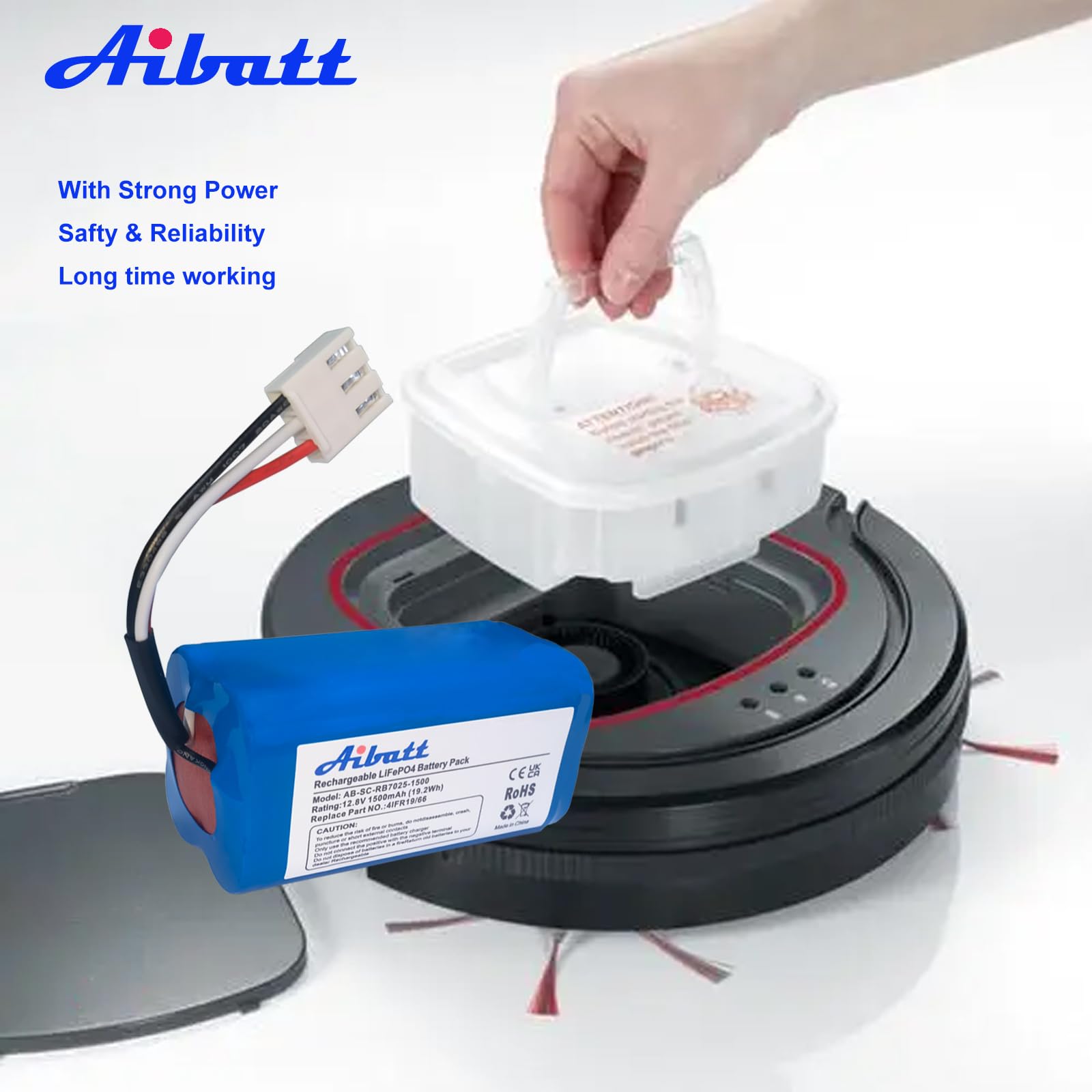 Akumulator 1500 mAh, zamiennik do odkurzacza Severin Chill RB7025, RB-7025, RB-7720, zamiennik do 4404048, 4IFR19/66 (12,8 V/Li-Fe)