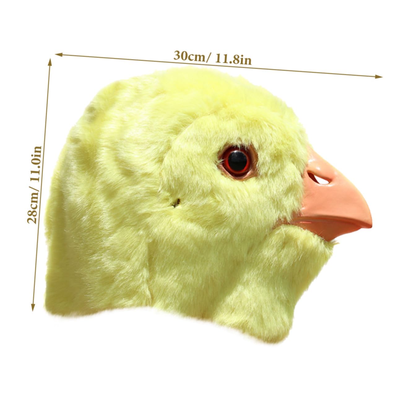 COLLBATH Gorro De Fiesta Peluche Diseño De Cabeza De Pollito Para Carnaval y Mascaradas Accesorio Divertido y Ligero Para Actividades Interiores y Exteriores