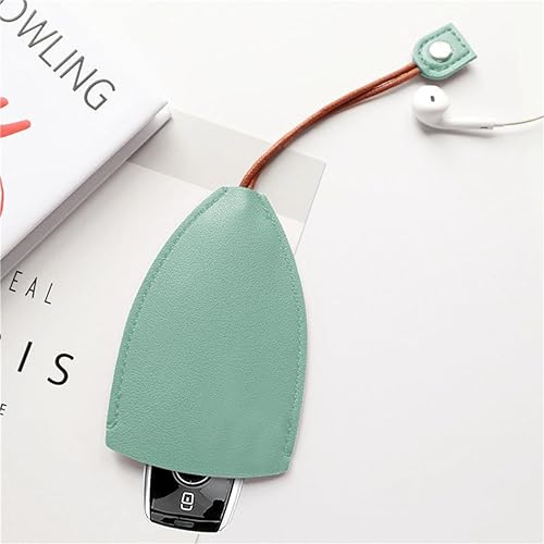 Miniatura 3 de Funda para llaves de automóvil, 2 bolsas creativas extraíbles para llavero, de piel sintética, gancho protector de gran capacidad (azul clarosin