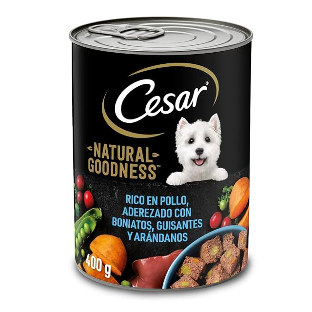 Foto 2 de 6 de Cesar Natural Goodness Comida Húmeda para Perros Adultos con Pollo (Pack 6 Latas x 400g)