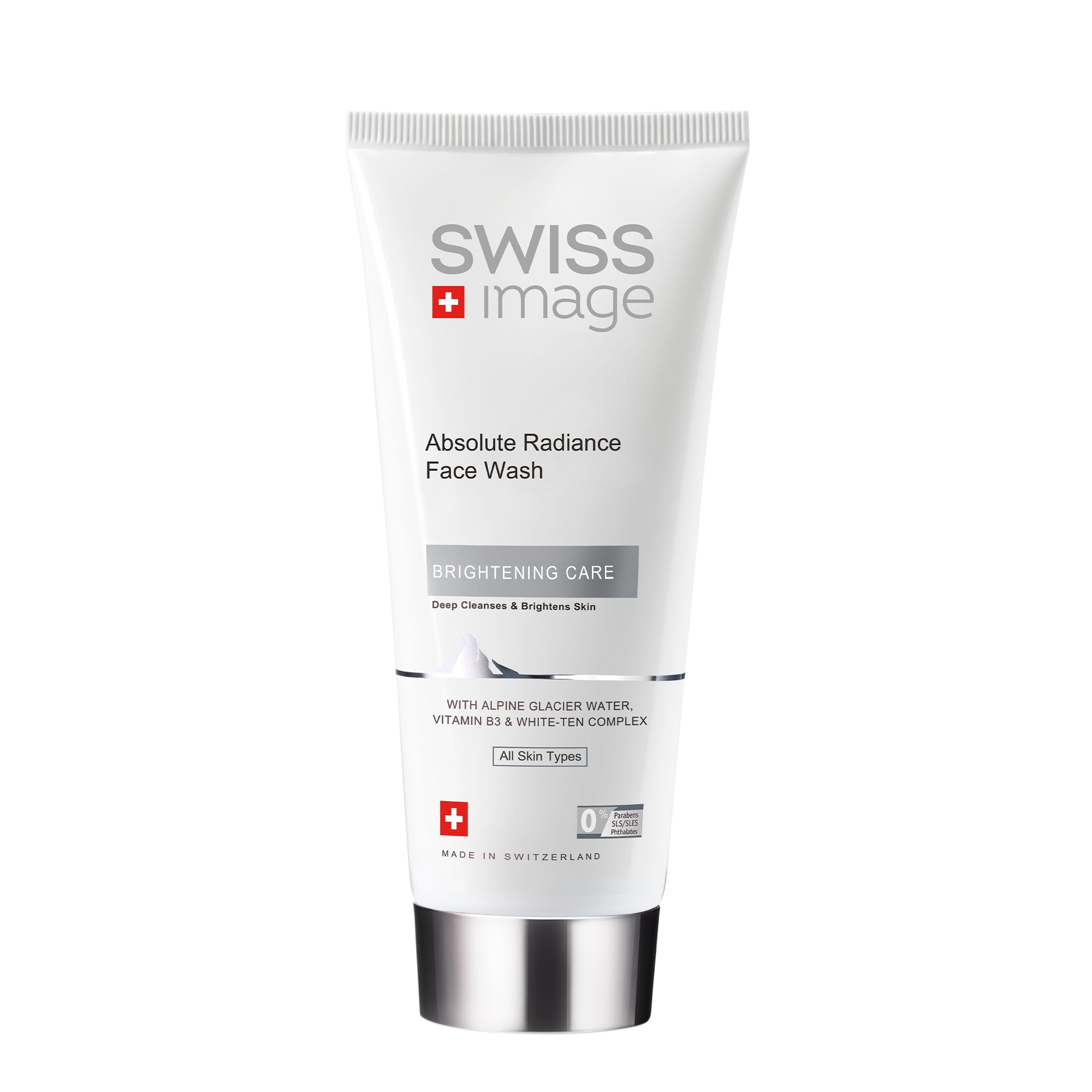 Swiss Image Face Wash, Deep Cleanses & Brightens Skin With Niacinamide, Vitamin B3 -Ten Complex, Gives Even Tone Radiant Glowing Complexion All Types 200Ml White