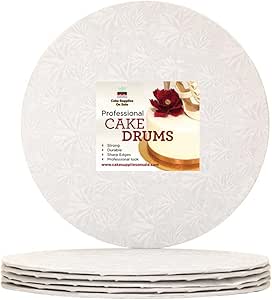 8 Inch Gold Round Cake Board - 1/2 Inch Thick Professional Cake Drum