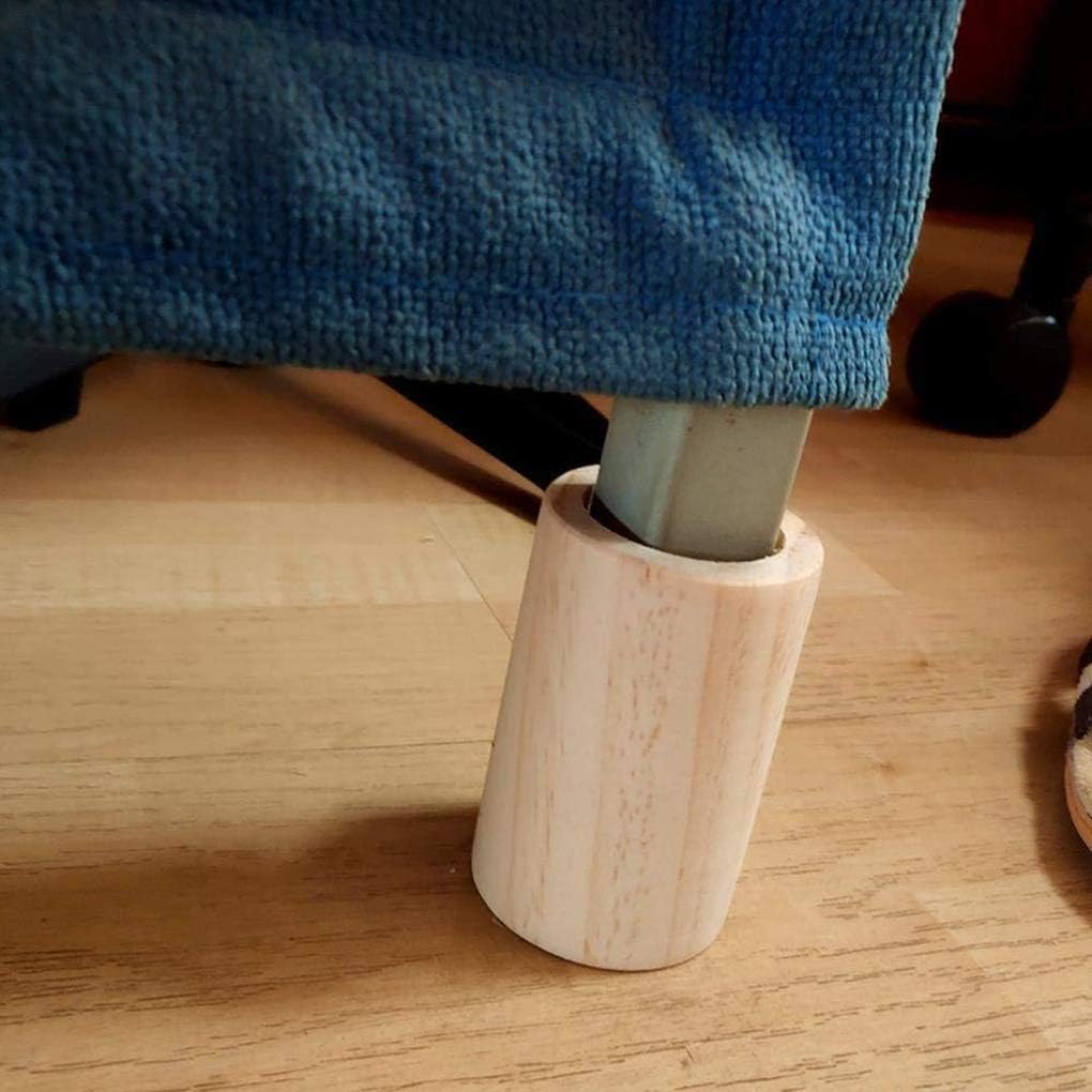 4 Pieces Wood Home Furniture Riser Cylindrical Furniture Feet Lifter Bed Furniture Legs Increase Furniture Height 15cm,Elevator for Furniture, Wooden Table Desk Bed Elevator(Inner