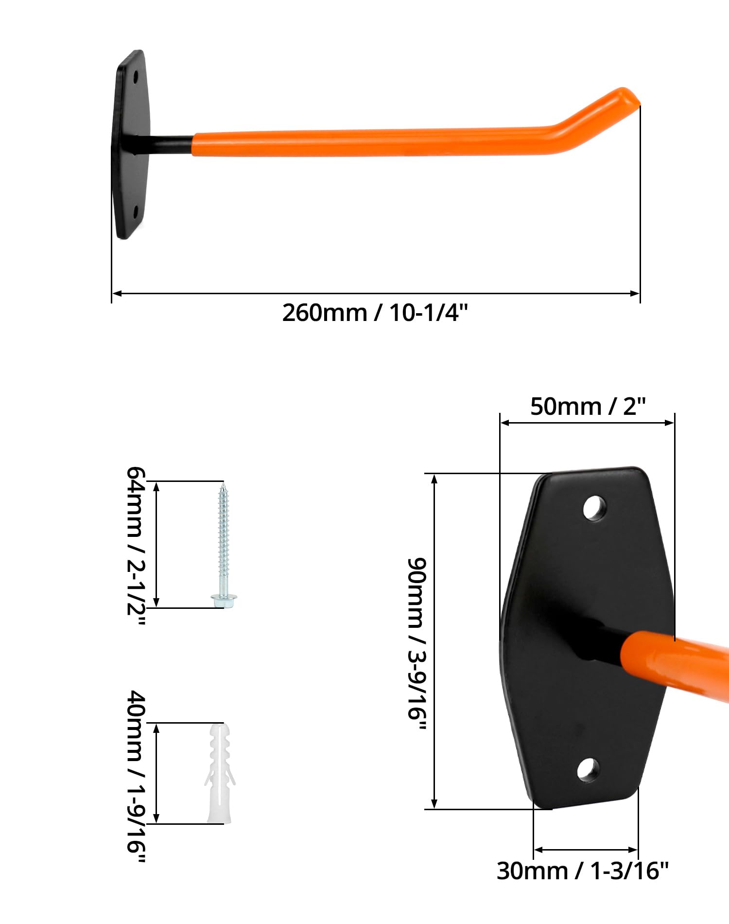 QWORK® Supporto da Parete per Pneumatici da 4 Pezzi, Porta gomme Auto da Garage, Adatto per l'organizzazione di Garage, deposito di Pneumatici
