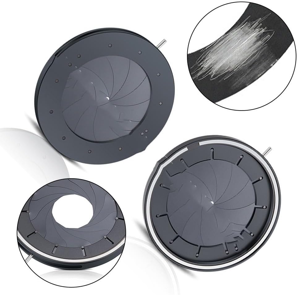 Adjustable Mechanical Iris Aperture Diaphragm 4-50mm for Microscope and Camera, 11-Blade Variable Opening with Metal Construction, Precise Light Control Accessory
