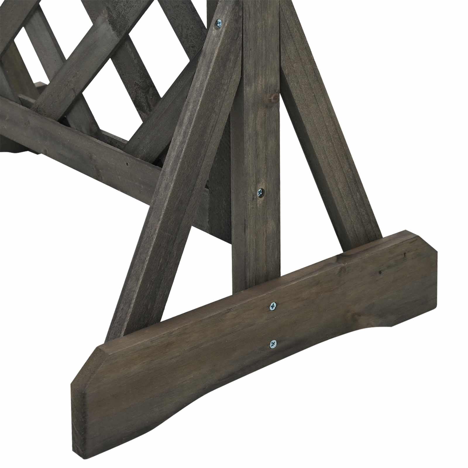 Fioriera con griglia in legno di abete, 48 x 30 x 70 cm | Legno di abete massiccio, resistente alle intemperie, fioriera rialzata, per terrazze e balconi