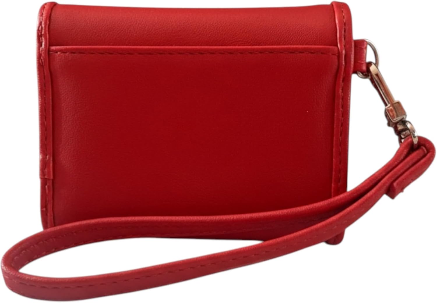 Steve Madden Women's Bcass Trifold Indexer Wallet with Wrist Strap (Red)