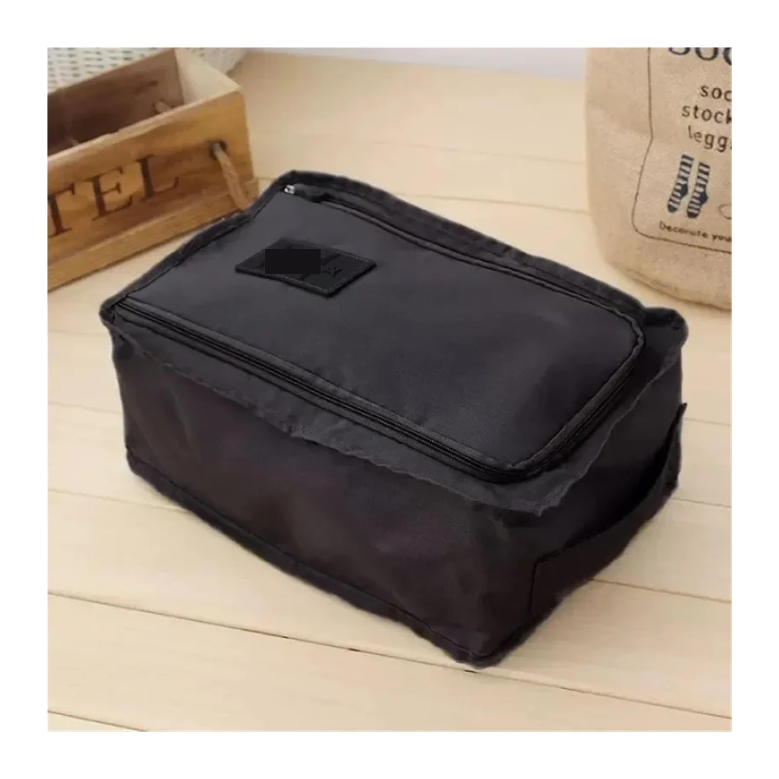 Reisehandtasche, multifunktionale Aufbewahrungstasche for Schuhe, Kleidung, tragbare Sporttasche, Toilettenartikel, staubdichte Sortierung und Klassifizierung(Black-2pcs)