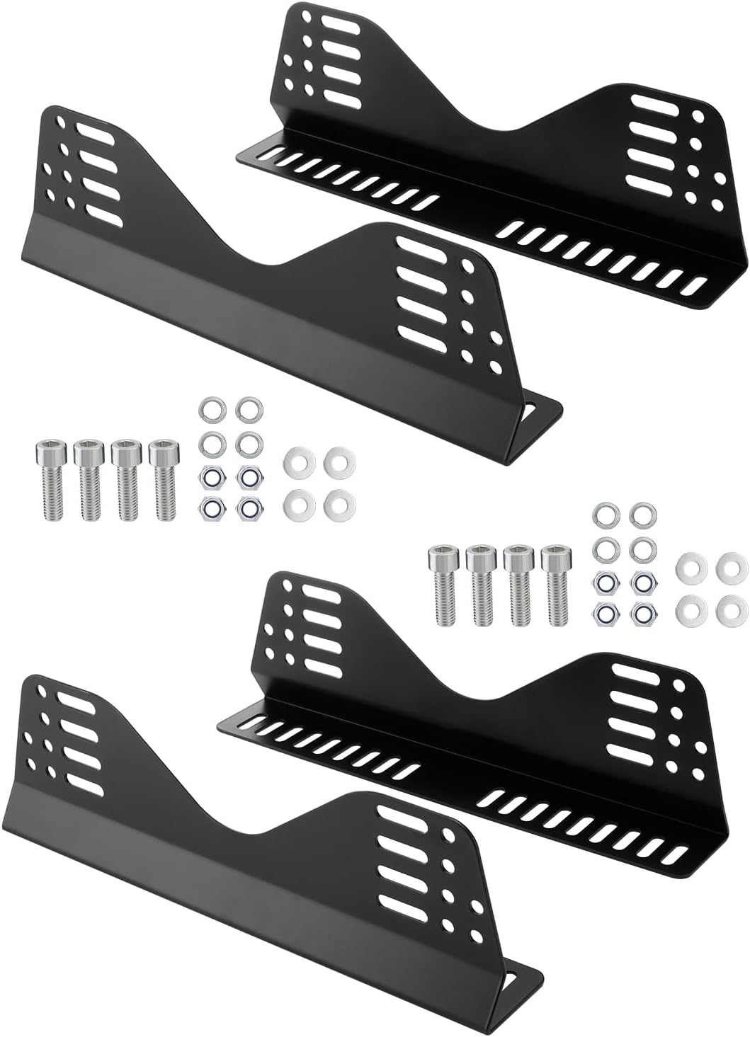 Side Mount Brackets for Bucket Race Seats: Universal Racing Seat Bracket (Black Set of 1)