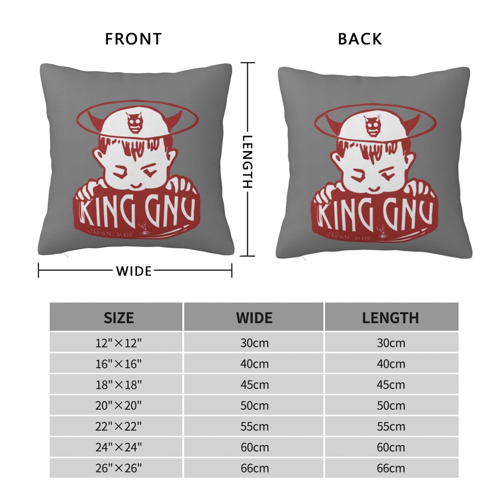 Amazon｜King Gnu キングヌー 枕カバー 40×40cm ピローケース 防ダニ 