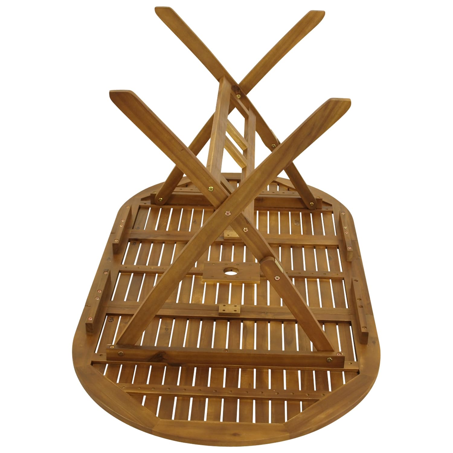 DEGAMO Gartentisch Klaptisch Landhaus 85x160cm, Akazie braun geölt, FSC®-Zertifiziert, klappbar, Outdoor