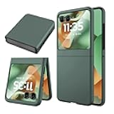 Slim Case for Motorola Razr 2025 with Screen Protector,Ultra-Thin [Military Grade Shockproof][Camera Protection] Drop-Proof Hard Nonslip Grip Cover,Full Body Rugged Moto Razr 60 Case,Green