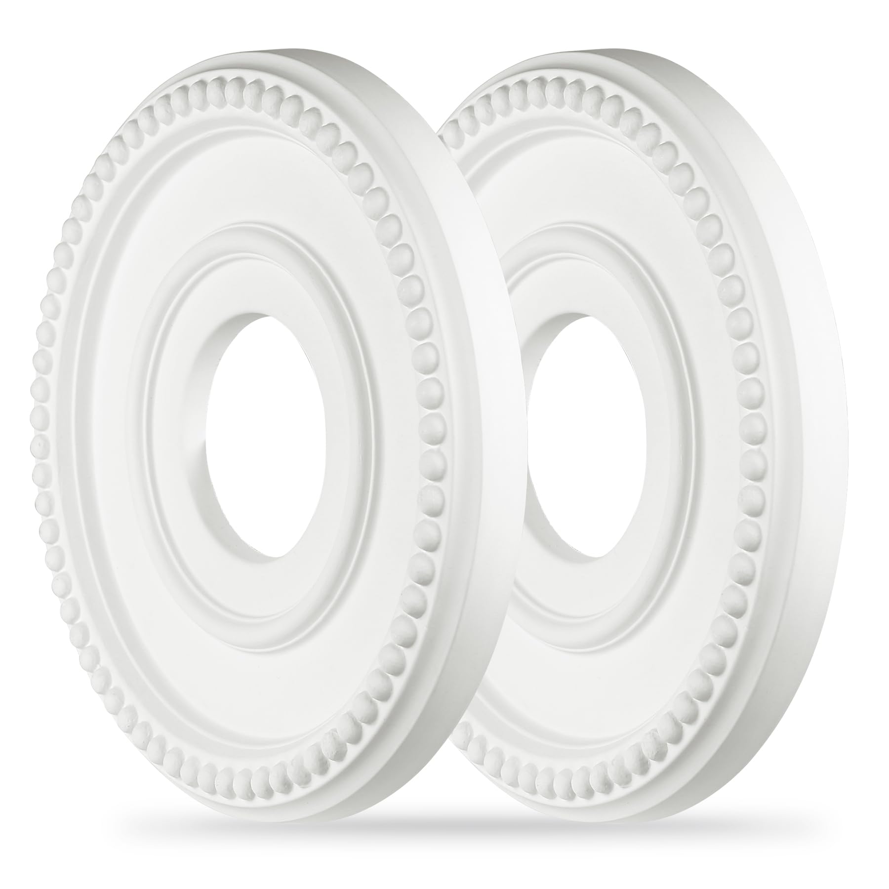Ceiling Medallion 12-1/2" OD x 3-15/16" ID x 1-3/8"P, Ceiling Decorative Molded Round Ceiling Medallions for Chandeliers Home, White, 1 Pack — Amazon image 7