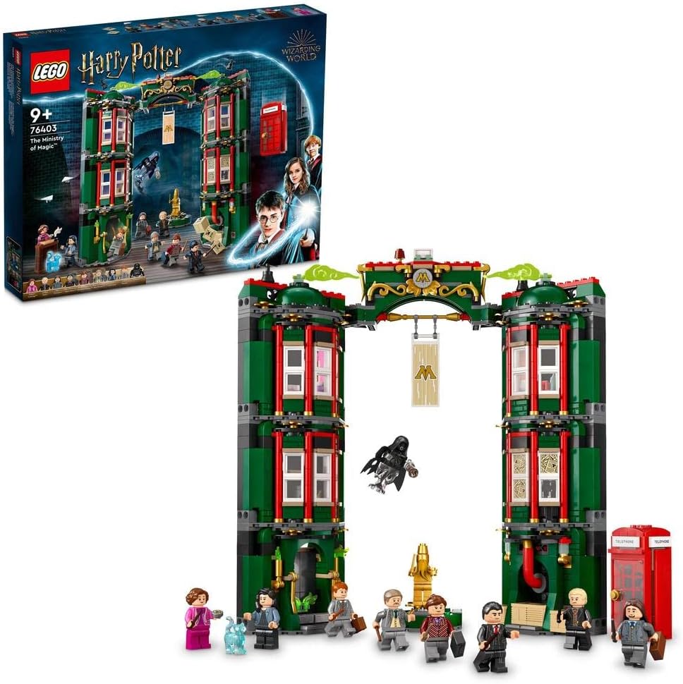 Lego Harry Potter The Ministry of Magic 76403 Modular Model Building Toy with 12 Minifigures and Transformation Feature, Collectible Wizarding World Gifts