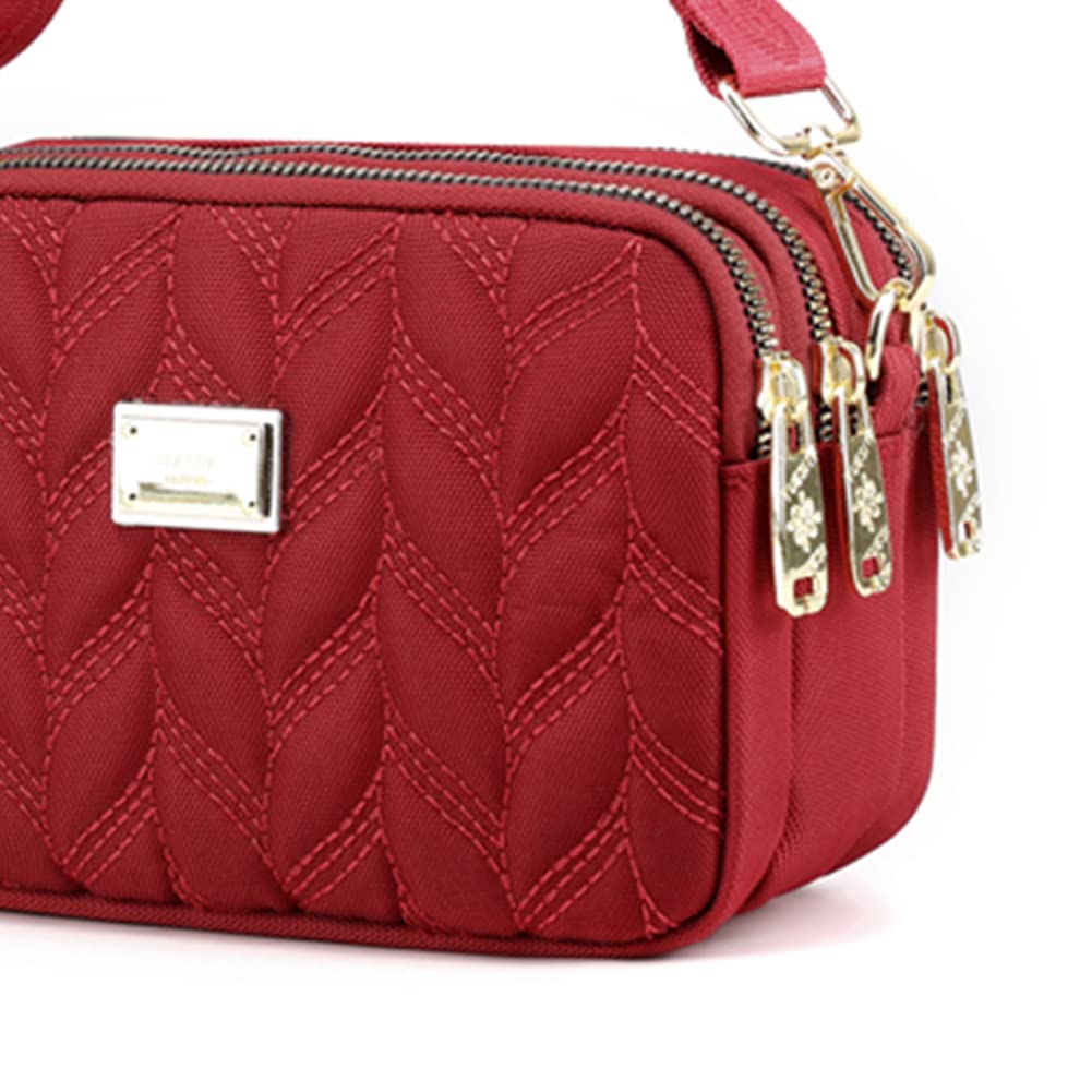 Damska torba Crossbody Torba na ramię z wieloma kieszeniami Wodoodporna nylonowa torebka Mała torebka na telefon komórkowy Portfel dla pań