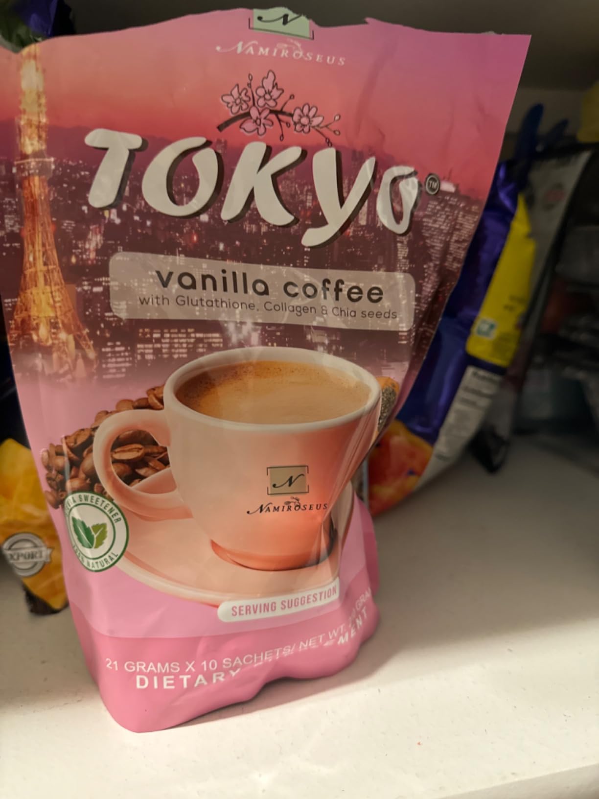 Namiroseus TOKYO Vanilla Coffee, 21g x 10 Sachets, Jordan