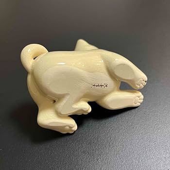 アンティーク象の陶器置物 2点セット イタリア サイ AHURA 陶器 置物 オブジェ 風水 縁起物 リノ